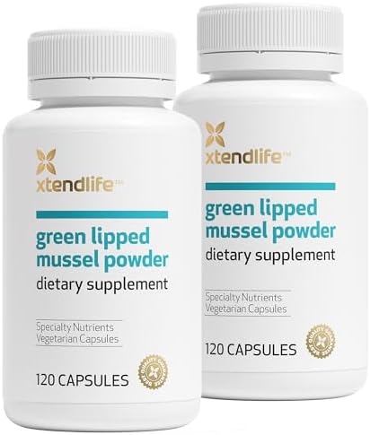 Xtendlife Green Lipped Mussel Supplement, 30 Day Supply | 2400mg Joint Support Formula with Omega‑3 Fatty Acids – New Zealand Sourced Mussel Powder for Mobility & Flexibility