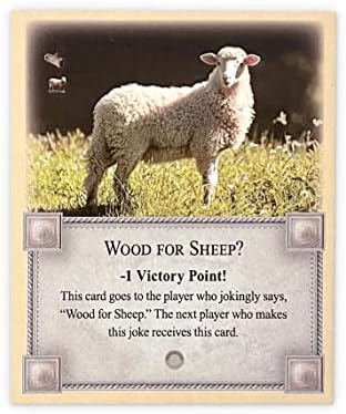 Longest Turn and Wood for Sheep Cards Compatible with Catan's Settlers of Catan 5th Edition, Seafarers, Cities and Knights and Catan Expansions