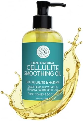 Cellulite Massage Oil for Legs & Thighs, 8 fl oz | Firming, smoothing ritual for belly, hips and arms, supports lymphatic drainage