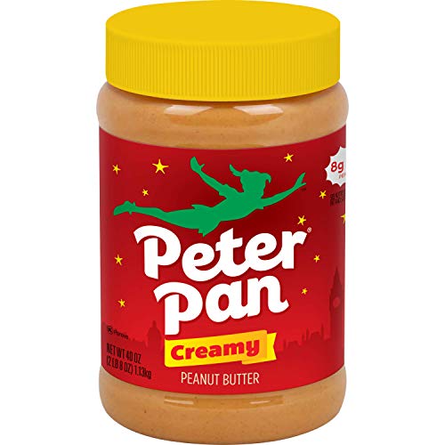 Peter Pan Creamy Peanut Butter, Made with Roasted Peanuts, Great for Peanut Butter and Jelly Sandwiches and Peanut Butter Snacks, Gluten Free Peanut Butter, 56 OZ Jar