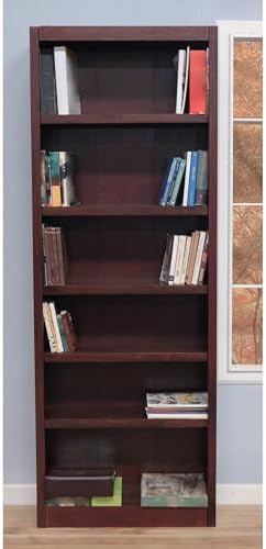 Concepts In Wood Midas Six Shelf Bookcase 84" H Cherry Finish
