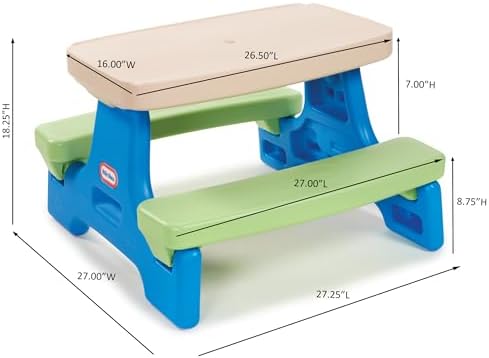 Little Tikes Easy Store Jr. Play Table (Amazon Exclusive), Ages 18 Months to 5 Years