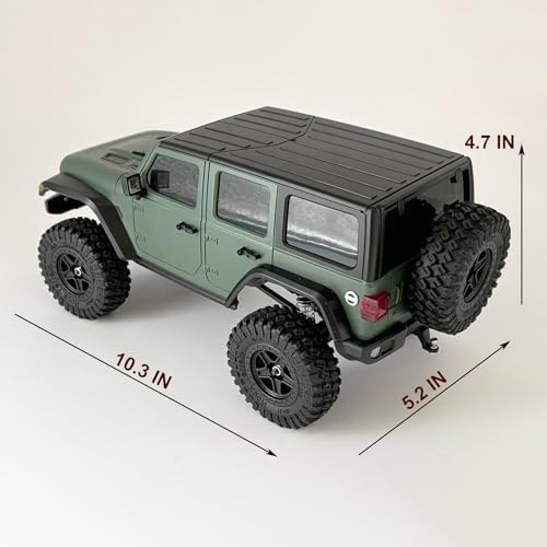 WPLDEWAN 1/18 RC Crawler RC Jeep Remote Control Truck Off Road | RC Rock Crawler 4x4 RTR All Terrain 370 Brushed Motor 2.4GHz Full Proportional 3