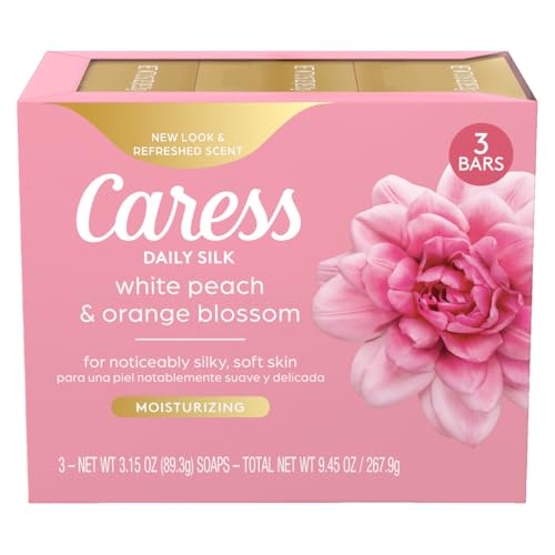 Caress Beauty Bar Soap For Noticeably Silky Soft Skin Daily Silk Extract and Floral Oil Essence 3.15 oz 3 Bars