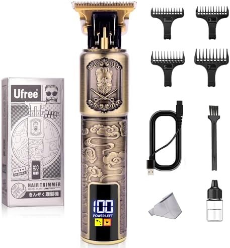 Ufree Beard Trimmer for Men, T-Blade Hair Trimmer, Zero Gap Edger Clippers