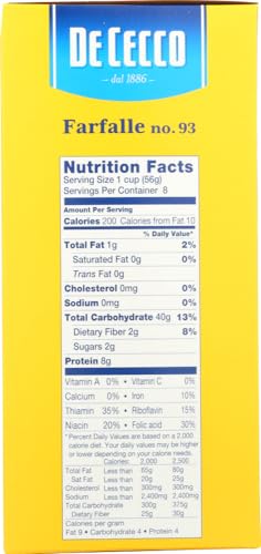 De Cecco Pasta Farfalle 16.0 OZ (Pack of 2)