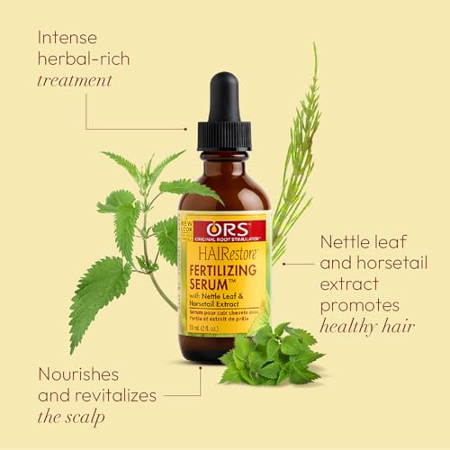 ORS HAIRestore Herbal Hair Serum, Fertilizing Serum with Nettle Leaf and Horsetail Extract, (2.0 oz)