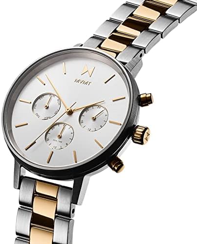 MVMT Nova - Dual Timezone Women’s Wristwatch - Minimalist Dress - 3 ATM/30 Meters Water-Resistant Timepiece - Interchangeable Bands - 38mm