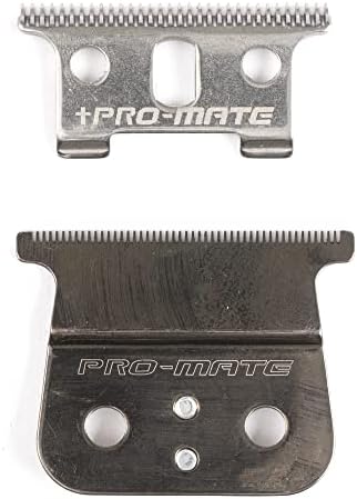 Replacement Blade 04521 fits Andis T-Outliner 04780, GTX 04785 (Model GO, GTO) Modified One Hittaz Zero Gap by PRO-MATE w/Free Screws (Black - T Shape)
