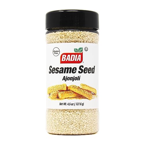 Badia Sesame Seed Hulled, 4.5 oz – Nutty Mild Flavor for Baking