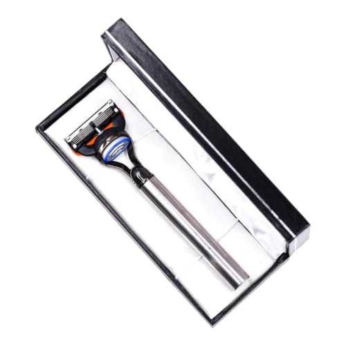 Parker Fusion Compatible Razor with 6 inch Long Stainless Steel Handle | Heavyweight Stainless Steel Handle
