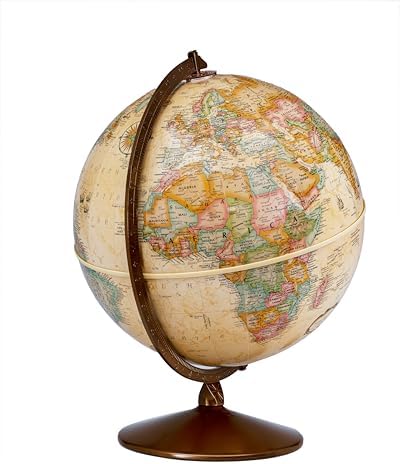 Replogle Globes Franklin World Globe, Antique Ocean, 12-Inch Diameter,Over 4,000 Place Names