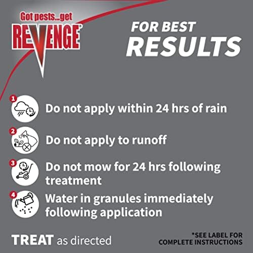 Revenge Ant Killer Granules, 4 lbs. Ready-to-Use Fast Acting Perimeter Treatment for Home Kills Ants, Fleas & Roaches