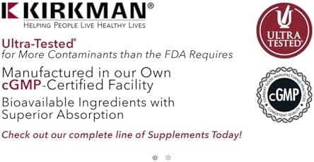 Kirkman Coenzyme Q10 25 mg - Hypoallergenic || 100 Vegetarian Capsules || CoQ10 || Supports Immune System || Gluten and Casein Free || Capsules are