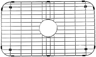 2 Pack Stainless Steel Sink Grid 14.125 x 12 in Rear Drain Hole