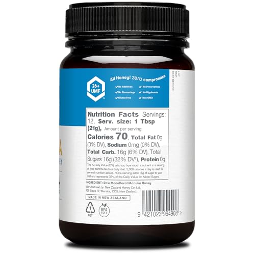 Raw Manuka Honey UMF 26+ MGO 1282+, UMF Certified, 3rd Party Tested, 8.8oz