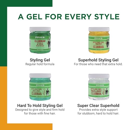 Pinaud Clubman Styling Gel Hard To Hold 16 oz