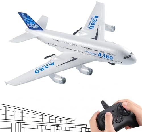 RC Airplane Airbus A380, Easy to Fly RC Plane for Kids Beginner & Adults