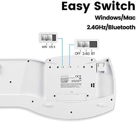 Perixx PERIBOARD-512B Wired Ergonomic Keyboard - Split Keyboard, Wrist Rest, Natural Typing - Wired USB Connectivity - US English - Black