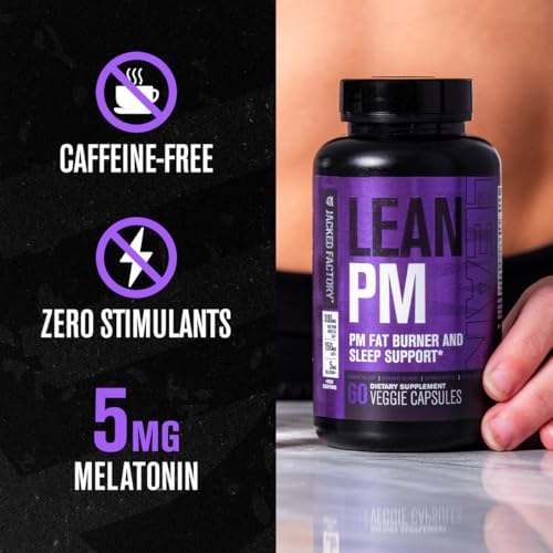 Jacked Factory Lean PM Night Time Fat Burner, Sleep Aid Supplement