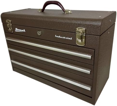 Homak Industrial 20-Inch 2-Drawer Friction Toolbox, Brown Winkle Powder Coat, BW00202200