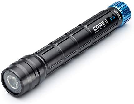 CORE 1500 Lumen CREE LED Rechargeable Camping Emergency Flashlight, Lithium Ion Batteries, Auto-dimming