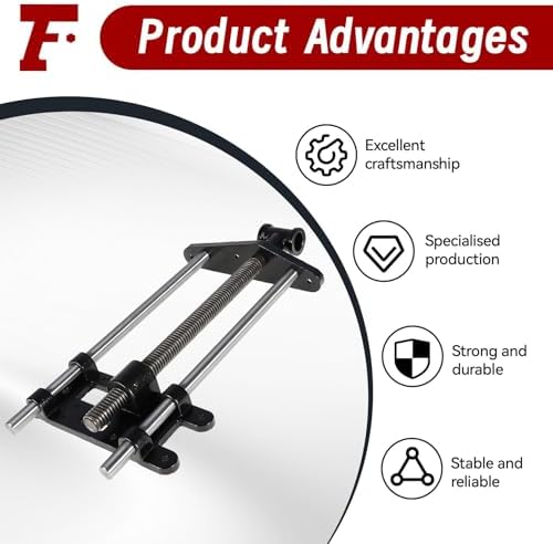 findmall 9 Inch Woodworking Front Vise Heavy-Duty Steel and Cast Iron Front Bench Vise - Fit for Woodworking Projects