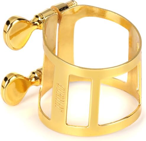 BetterSax Burnin’ Tenor Saxophone Ligature – 24k Gold-Plated Brass