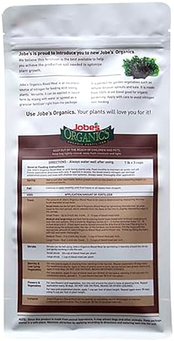 Jobe's Organics Granular Bone Meal Fertilizer, Strong Root Development for Bulbs, Tomatoes, Roses, and Other Flowering Plants, 4 lbs Bag