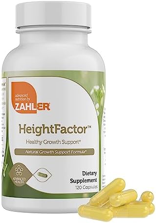 Zahler - Height Factor Healthy Growth Support Vitamin & Mineral Capsules (120 Count) - Kosher Height & Growth Supplement for Kids