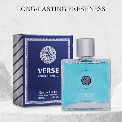 NovoGlow Verse Pour Homme Eau De Parfum Spray for Men Long Lasting Citrusy Floral & Masculine Fragrance Smell Fresh All Day Long Gift for Men for