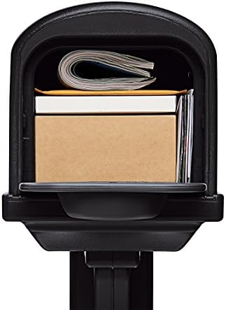 Gibraltar Mailboxes Classic Medium Capacity Double-Walled Plastic Mocha, All-In-One Mailbox & Post Combo Kit, GCL10000M,large