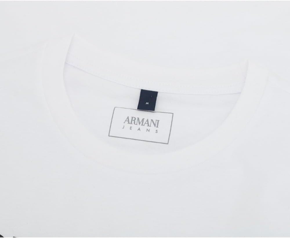 Emporio Armani Mens Regular Fit Jersey Barcode T-Shirt