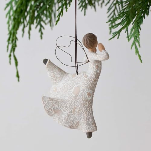 Willow Tree Lots of Love Ornament, Sculpted Hand-Painted Figure | Celebrating Friendship and Sentiment, Cast from a Susan Lordi Original Carving, Cast Resin Keepsake, Ready to Hang