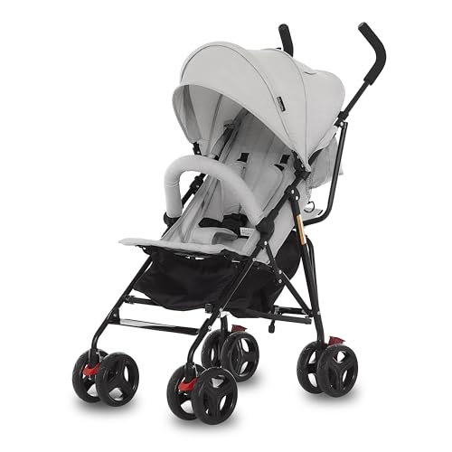 Dream On Me Vista Moonwalk Baby Stroller in Light Gray, Lightweight Infant Stroller with Compact Fold