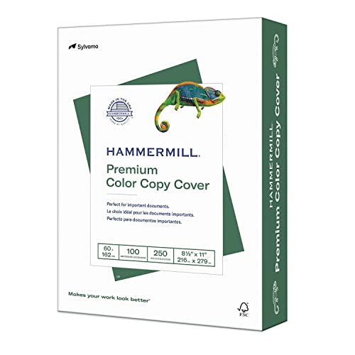 Hammermill 122549 Premium Color Copy Cover, 60 lbs., 8 1/2 x 11, Photo White, 250 Sheets