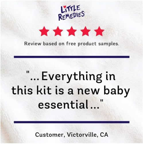 Little Remedies New Baby Essentials Kit, 6-in-1 Bundle for Newborns | Baby Care Set, Newborn Essentials, Saline Nasal Spray, Diaper Rash Cream