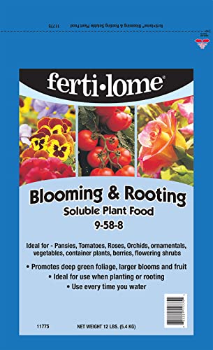 Fertilome (11772) Blooming & Rooting Plant Food 9-58-8, 3 lbs | 9-58-8 high-phosphorus soluble - Promotes blooms & roots on orchids, roses, tomatoes - Home gardeners