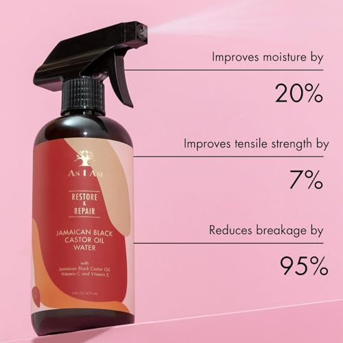 As I Am JBCO Water 16 oz - Nano Curl Strengthener - Moisturizes and Detangles - Anti-Frizz - Increases Fiber Strength - Enriched with Jamaican Black