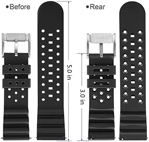 HUAFIY Silicone Watch Band 20mm22mm24mm FKM Rubber Watch Band for Men Women