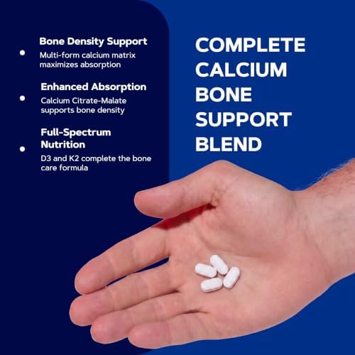 GNC Calcium Complete 800mg, Supports Bone Density, 240 Caplets, 60 Servings