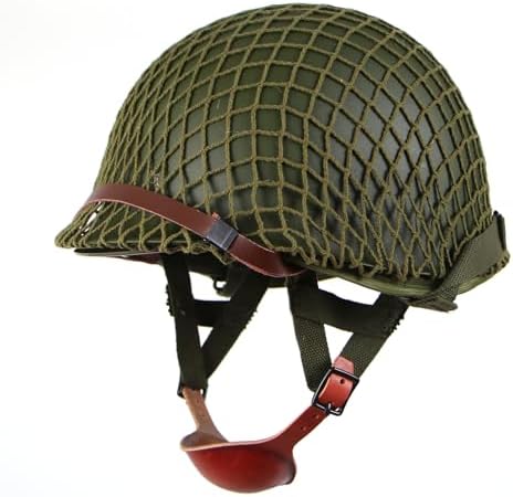 WW2 WWII US Airborne M1C Helmet 506 th Parachute Infantry Jump Version with First Aid Pouch Camouflage Net
