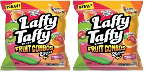Laffy Taffy Candy, Assorted Flavors, Individually Wrapped Mini Bars, 6 Ounce
