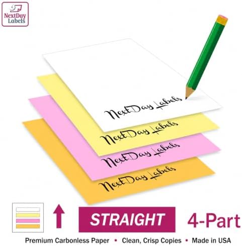 NextDayLabels Carbonless NCR Paper, 2 Part Reverse #5887, 8.5" x 11"