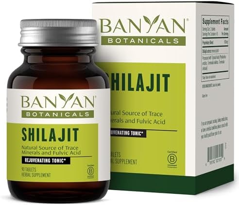 Banyan Botanicals Shilajit – 90 Pure Pressed Tablets for Energy & Vitality*