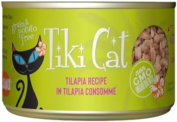 Tiki Cat Luau Wet Cat Food, Tilapia, 6 oz. Cans (8 Count)