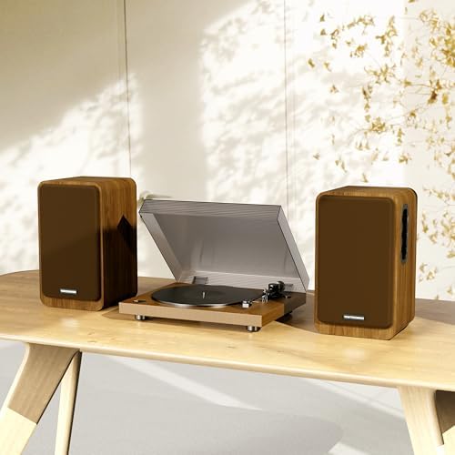 Powered Bookshelf Speakers - Studio Monitor Bookshelf Speakers 36W RMS - Active Bookshelf Speakers