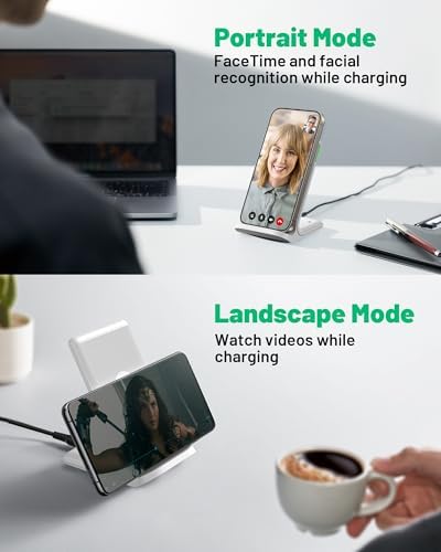 INIU Wireless Charger, 15W Fast Wireless Charging Phone Station with LED