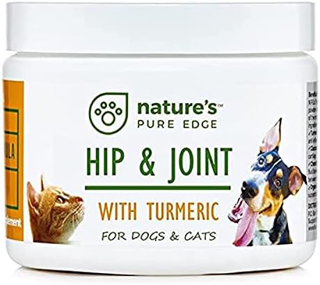 Nature's Pure Edge Glucosamine Powder for Dogs and Cats - Joint Supplement with Chondroitin MSM and Turmeric for Hip and Joint Support - Senior