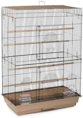 Prevue Pet Products Tall Flight Bird Cage - Blue & White | Stand Alone Large Metal Birdcage for Parakeets, Cockatiels, Conures, Lovebirds, Finches, and Canaries